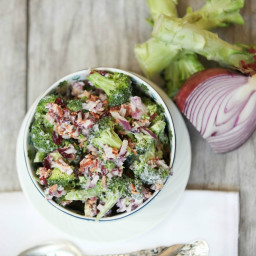 Broccoli Salad with Bacon and Cranberries #SundaySupper