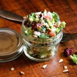 Broccoli Salad with Sunflower Seeds and Cranberries
