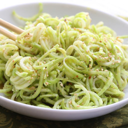 Broccoli Stem Noodles with Sesame Ginger Dressing