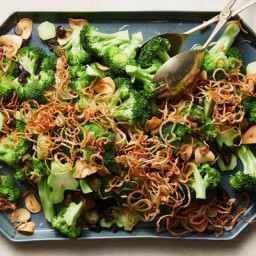 Broccoli With Fried Shallots and Olives