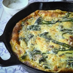 Broccolini Frittata with Bacon and Parmesan
