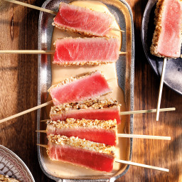 Brochettes de tataki de thon