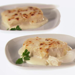 Broiled Halibut with Bechamel Sauce