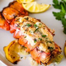 Broiled Lobster Tails with Garlic Lemon Butter