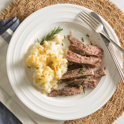 Broiled Rosemary and Peppercorn-Crusted Flank Steak