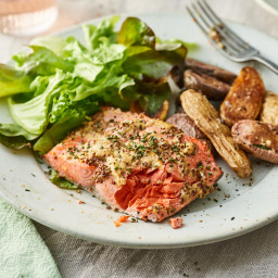 Broiled Salmon with Lemon, Herbs and Mustard