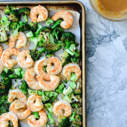 Broiled Shrimp and Broccoli with Cashew Sauce