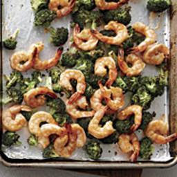 Broiled Shrimp and Broccoli with Spicy Peanut Sauce