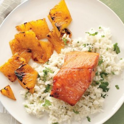 Broiled Sweet-and-Spicy Salmon with Pineapple