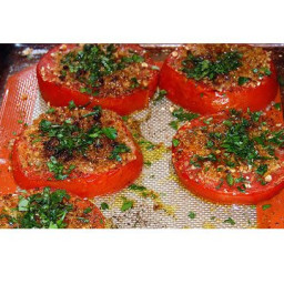 Broiled Tomatoes with Parmasan Cheese and Fresh Herbs