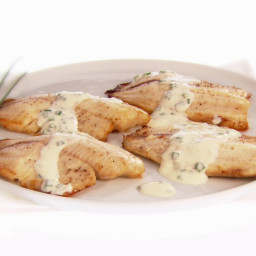 Broiled Tilapia with Mustard-Chive Sauce