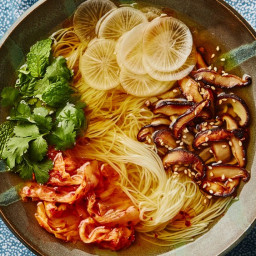 Brothy Noodle Bowl with Mushrooms and Chiles