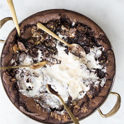 Brown Butter Chocolate Chip Brownie Skillet