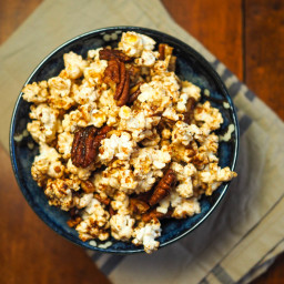Brown-Butter Maple Popcorn With Pecans Recipe