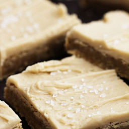Brown Butter Sugar Cookie Bars with Salted Caramel Buttercream