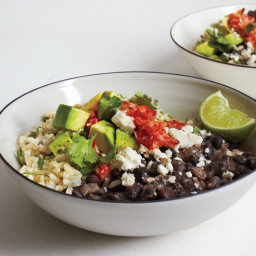 Brown Rice and Beans with Ginger Chile Salsa