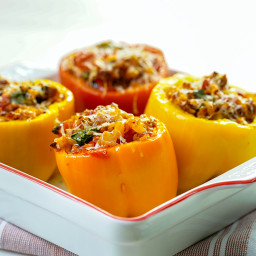 Brown Rice Stuffed Bell Peppers