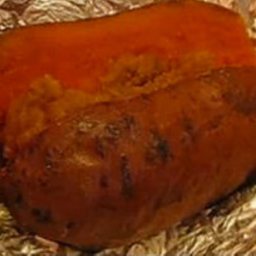 Brown Sugar Topped Baked Sweet Potato