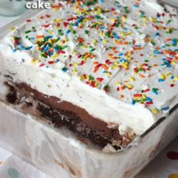 Brownie Bottom Ice Cream Cake