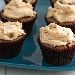Brownie Cupcakes with Peanut Butter Frosting