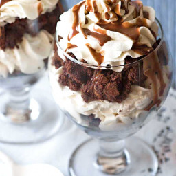 Brownie Parfaits with Nutella Syrup