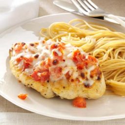 Bruschetta-Topped Chicken and Spaghetti Recipe