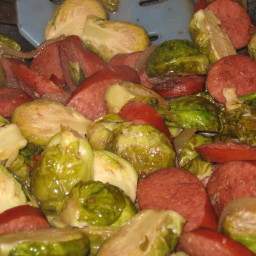 Brussel Sprout and Sausage Saute'