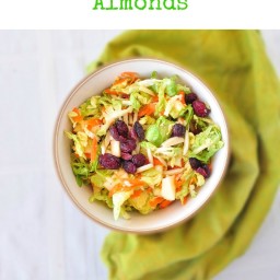 Brussel Sprouts Salad with Cranberries and Almonds