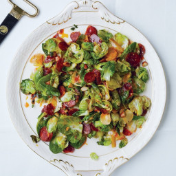 Brussels Sprout Leaves with Chorizo and Toasted Almonds