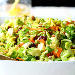 Brussels Sprout Salad with Apple Maple Vinaigrette