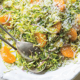 Brussels Sprout Salad with Pecorino and Tangerines