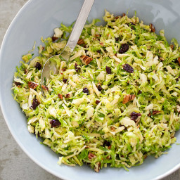 Brussels Sprout Salad with Smoked Gouda, Pecans, and Dried Cherries