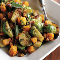 Brussels Sprouts and amp; Butternut Squash with Bacon Vinaigrette