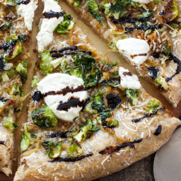 Brussels Sprouts and Ricotta Pizza