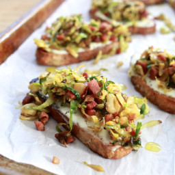 Brussels Sprouts and Ricotta Toast