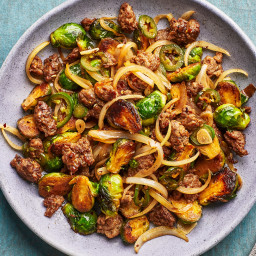 Brussels Sprouts and Sausage Stir-Fry