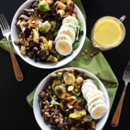 Brussels Sprouts Eggplant Buddha Bowl