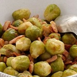 Brussels Sprouts in Riesling with Bacon