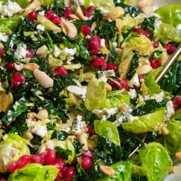 Brussels Sprouts, Kale And Pomegranate Salad