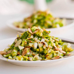 Brussels Sprouts Salad with Apples and Almonds