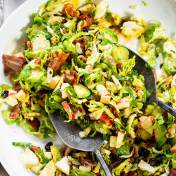 Brussels Sprouts Salad with Bacon and Apple Vinaigrette