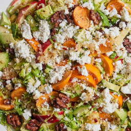 Brussels Sprouts Salad with Persimmons