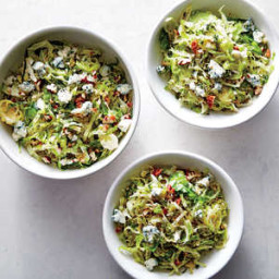 Brussels Sprouts Sauté with Pecans and Blue Cheese