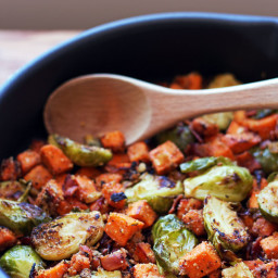 Brussels Sprouts Sweet Potato Hash