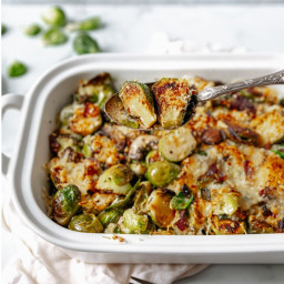 BRUSSELS SPROUTS WITH BACON CASSEROLE