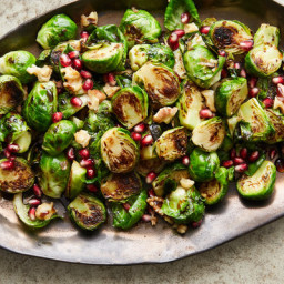 Brussels Sprouts With Walnuts and Pomegranate