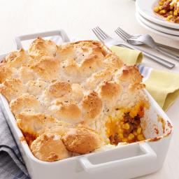 Bubbly & Golden Mexican Beef Cobbler