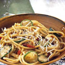 Bucatini Carbonara with Zucchini