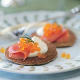 Buckwheat Blinis with Smoked Salmon and Crème Fraîche