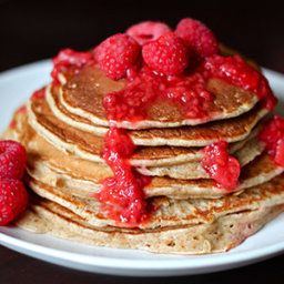 Buckwheat Pancakes with Berry Sauce